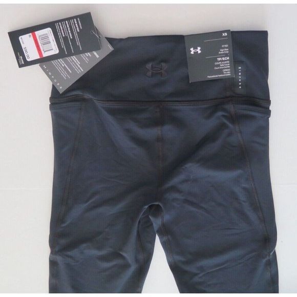Under Armour 1359547 001 Women Sz XS Black Meridian HydraFuse Ankle Leggings $90 - Picture 4 of 6